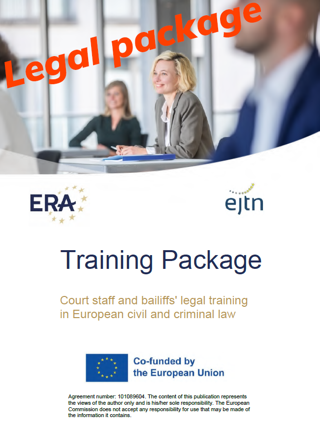 Legal Package: training package EU criminal law